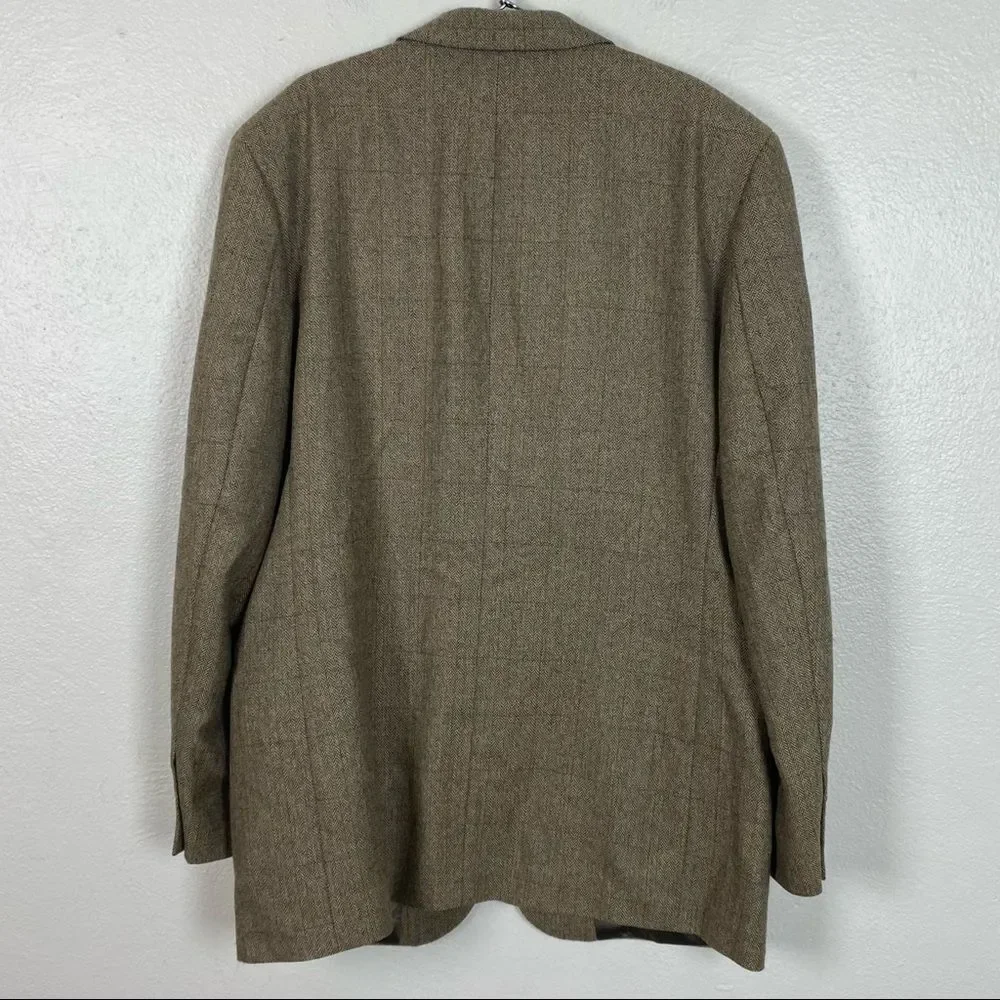 Oscar De La Renta Lambswool Mens Suit Jacket